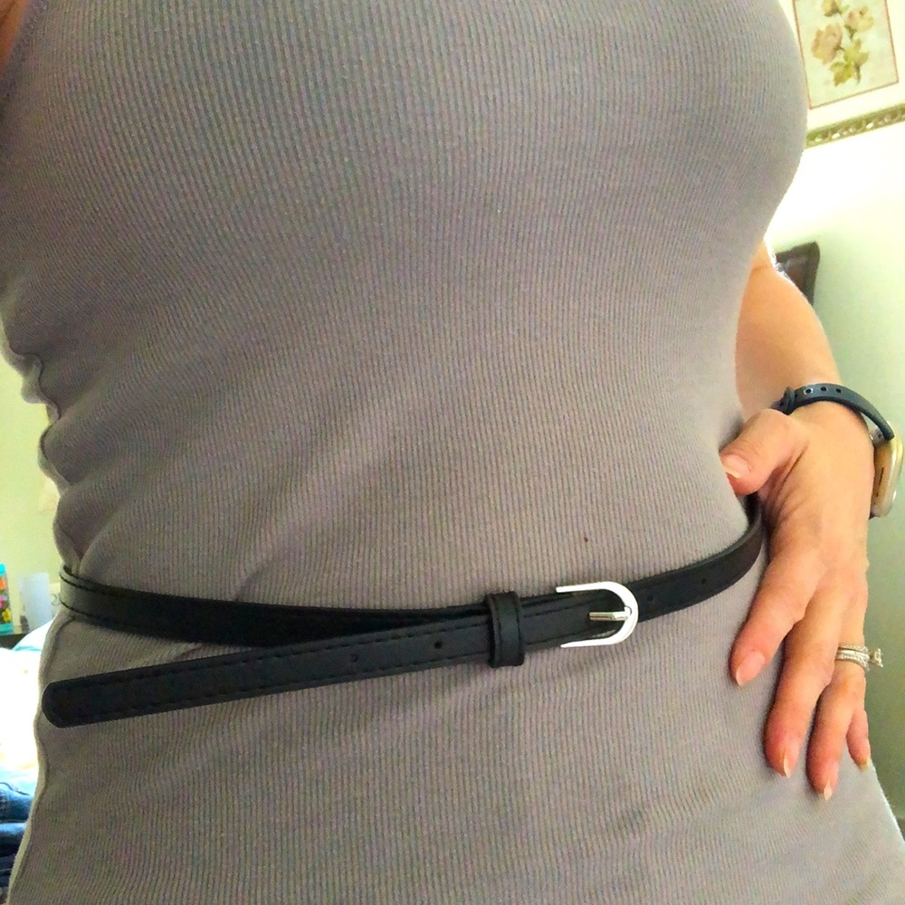 Skinny black belt